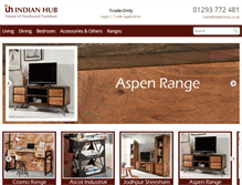 Tablet Screenshot of indianhub.co.uk